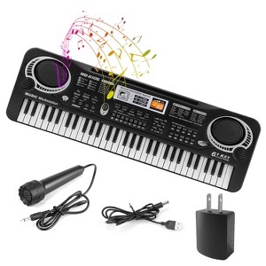 iMountek "61-Key Digital Electronic Keyboard with Microphone, Piano for Kids, Beginners & Adults Learning"Black - 1 of 4