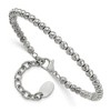Chisel Stainless Steel Polished 4mm Beaded 6.5" Bracelet with 1.5" Extension - 2 of 3