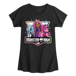Girls' - Mattel - Girl Group Crest Fitted Short Sleeve Graphic T-Shirt - 1 of 4