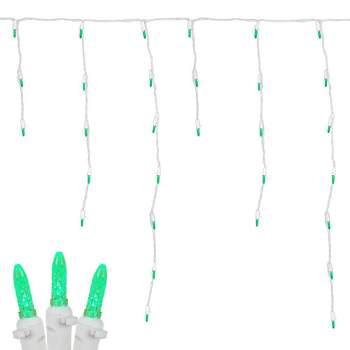 Novelty Lights M5 LED Icicle Lights on White Wire 150 Bulbs