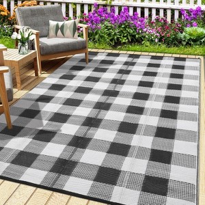 Waterproof Outdoor Rug for Patio, Reversible Plastic Straw Camping Rug Carpet, RV Mat, for Deck, Backyard, Balcony, Porch - 1 of 4