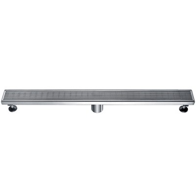 ALFI ABLD32D 32Inch Modern Stainless Steel Linear Shower Drain with Groove Lines