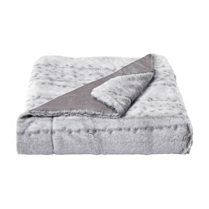 60"x70" Faux Fur Throw Blanket Light Gray - Yorkshire Home: Soft, Hypoallergenic, Cozy Comfort - 1 of 4