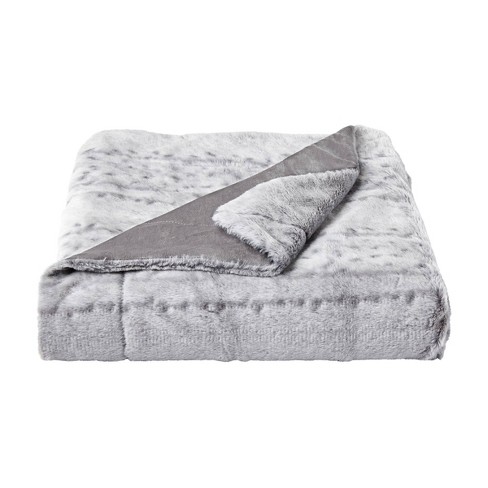 Light Grey Faux Fur Throw Blanket + Reviews