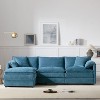 CAVINAS Modern Modular Sectional Sofa, 103.5" Chenille Modular Sectional Sofa, L Shaped Cloud Couch Set, 4 Seat Sofa with Movable Ottoman - 2 of 4