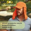Tirrinia Mens Sun Hat with Neck Flap Cover, Foldable Hat for Outdoor Fishing Hiking, One Hat Double Use - 2 of 4