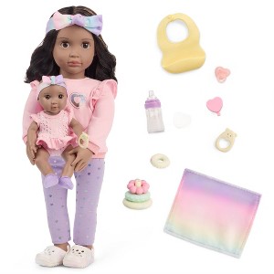 Our Generation Tayla & Shae 18" Babysitter Doll & Baby Doll Sister with Accessories Playset - 1 of 4