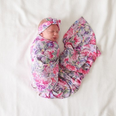 Girls Ellery Swaddle And Headwrap Set - Posh Peanut