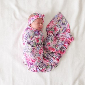 Girls Ellery Swaddle And Headwrap Set - Posh Peanut - 1 of 4