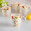 Laurie Gates Tierra Mosaic 4 Piece 17.4 Ounce Hand Painted Stoneware Mug Set - 3 of 4