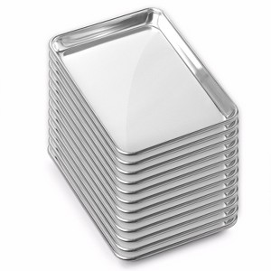 GRIDMANN Commercial Grade Aluminum Cookie Sheet Baking Tray - 12 Pans - 1 of 4