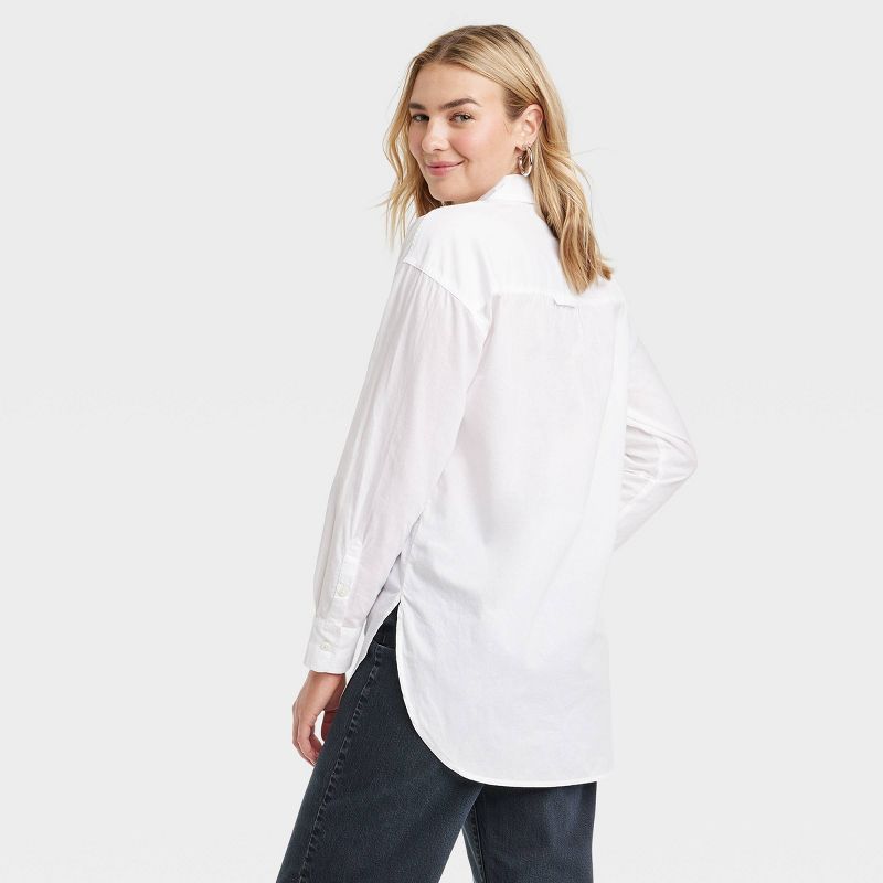 Women's Tunic Long Sleeve Collared Button-Down Shirt - Universal Thread™, 3 of 9