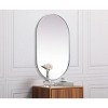 Elegant Lighting Metal Frame Oval Mirror 30x48 Inch in Black - 3 of 4