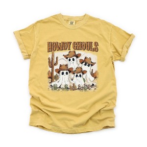 Simply Sage Market Women's Howdy Ghouls Desert Short Sleeve Garment Dyed Tee - 1 of 4