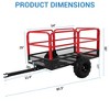 Cart, Garden Dump Truck, 1500 lb Capacity, 22 Cubic Feet Heavy Duty Steel ATV Trailer with 2 Wheels, Outdoor Lawn Mower Cart for Tractor, ATV, UTV - 2 of 4
