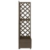 VidaXL Corner Trellis Planter Gray 15.7Inchx15.7Inchx59Inch Solid Fir Wood - 2 of 4