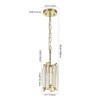 Rennnsan Mirelle 5" W 1 - Light Rectangle Crystal Modern Glam Dimmable Flush Mount - 3 of 4