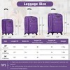 Maggift 5 PCS Bag and Luggage Sets, with 4 Spinner Wheels Lightweight Suitcase, Suitable for business trips and travel, Purple, 18.9"*12.2"*30" - 3 of 4