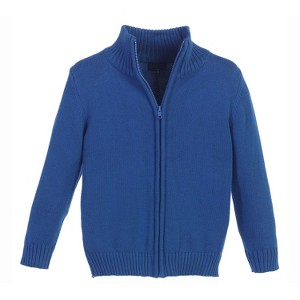 Gioberti Boy's Knitted Full Zip 100% Cotton Cardigan Sweater - 1 of 3