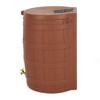 Good Ideas Rain Wizard 50 Gallon Plastic Outdoor Home Rain Barrel Water Storage Collector with Brass Spigot and Flat Back Design, Terra Cotta (3 Pack) - 4 of 4