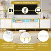 NicBex 70.9" Modern TV Stand with 2 Shelves and  LED Lights for TVs up to 80 Inches, Entertainment Center with Metal Legs for Living Room - 3 of 4