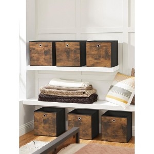 11.8" Storage Cubes, Set of 6 Storage Bins with Handles, Foldable Storage Boxes - 1 of 4