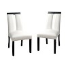 Set of 2 Stevenson White Leatherette Padded Open Slit Back Chair: High Back, Contemporary - HOMES: Inside + Out - 2 of 3