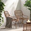 Syemin Patio Modern Accent Chairs, Outdoor Conversation Chairs, with Leisure Used, for Backyard, Garden, Beige, 35"*24.5"*16.5" - 2 of 4