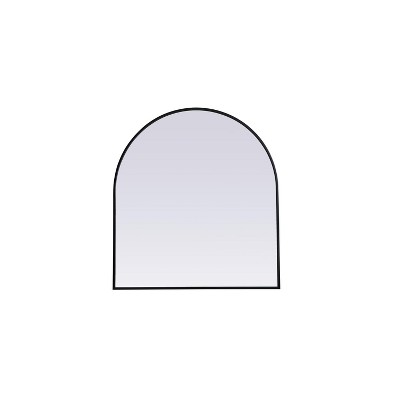 Elegant Lighting Metal Frame Arch Mirror 33x36 Inch in Black