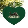 Plymouth State University Primary Logo Heart Love Wood Christmas Tree Holiday Ornament - 2 of 3