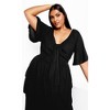 Women's Plus Size Ana Tie Dress - black | CITY CHIC - image 3 of 4