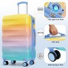 FURNIinspire Bag And Luggage 3 Piece Sets Carry On Luggage, Travel Luggage Set Hard Shell Suitcases with Wheels, Multicolored, 12.2"*19.7"*30.1" - 4 of 4
