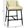 Moti Aliso Morgan 31" Adjustable Fabric Dining/Bar/Counter Chair in Natural - 2 of 4