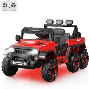 24V Electric Vehicle Battery Powered 6 EVA Wheels with Remote Control, 3 Adjustable Speeds - 1 of 4