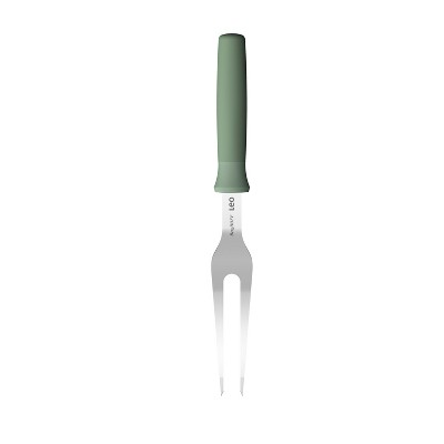 Forest Green Stainless Steel 2-Piece Carving Set with Ergonomic Handles