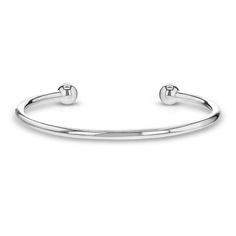 Baby Girls' Classic Ball Cuff Bracelet Sterling Silver - In Season Jewelry, 1 of 5
