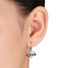EVERLY JEWELRY |  Sterling Silver 1/10 CT Diamond TW LeverBack Earring Black Rhodium Plated - 3 of 4