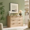 Zeus & Ruta Fluted 52" Modern Wood Dresser with 7 Drawers, Curved Design for Living Room & Hallway Storage - 4 of 4