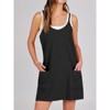Women Athletic Dress Summer Tennis Workout Active Sports Mini Romper Dress Built In Shorts Travel Vacation Clothes - 4 of 4