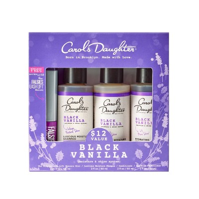Carol's Daughter Black Vanilla Hair Care Gift Set Shampoo, Conditioner, Leave-In & Maybelline Mascara - 9.15 fl oz
