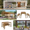ELJGET 3 Pieces Patio Dining Set, Outdoor Acacia Wood Table Bench Furniture Set with 2 Benches, Picnic Beer Table for Patio, Porch, Garden, Poolside - 2 of 4