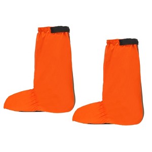 Unique Bargains Waterproof Outdoor Protective Zipper Rain Snow Boot Shoe Gaiters 1 Pair Orange - 1 of 4