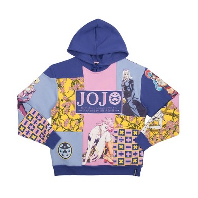 Jojo’s Bizarre Adventure Golden Wind Character Panel Long Sleeve Hooded Sweatshirt