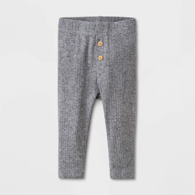 Image of Baby Boys' Rib Leggings - Cat & Jack™ Heather Gray Newborn