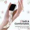 HTUTWOO Floral Apple Watch Band, Engraved Flower Silicone Strap 38/40/41/42/43/44/45/49mm for iWatch Series 11 10 9 8 7 6 5 4 3 2 SE Ultra - 2 of 4