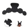 Unique Bargains Frosted Half Circle Hair Clips Black 1 Pc - 3 of 4