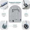 MedicalKingusa Walkers for Seniors - Folding Walker with Front Wheels, Adjustable Height, Lightweight Aluminum, Supports Up to 350 Pounds - 3 of 4