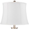 360 Lighting Simon Modern Table Lamps 25 1/2" High Set of 2 Brushed Nickel with USB Charging Port White Softback Drum Shade for Bedroom Bedside Desk - 2 of 4