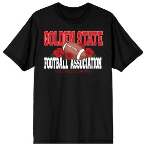 Vintage Sport Golden State Football Association Men's Black T-Shirt - 1 of 3