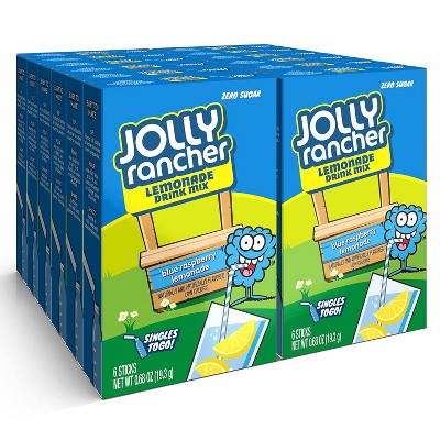 Jolly Rancher Singles To Go Drink Mix, Rasberry Lemonade, 6pcs (Pack of 12)